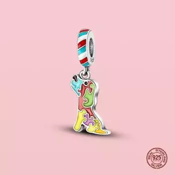 Подвеска из стерлингового серебра 925 пробы, очаровательные бусины для оригинального браслета Panjia, ожерелье, женские украшения