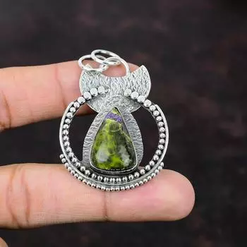 Подвеска из стерлингового серебра 925 пробы, подвеска из натурального драгоценного камня, эффектная подвеска, ювелирное изделие ручной работы, подарок для друга, подвеска с камнем по случаю рождения