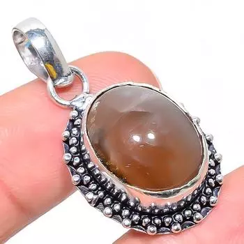 Подвеска из стерлингового серебра 925 пробы с натуральным сердоликом ручной работы 1,50 дюйма J7f66