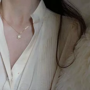 Подвеска в виде шестиконечной звезды из стерлингового серебра 925 пробы с покрытием из золота 14 карат, модные женские ювелирные изделия 42cm+3cm