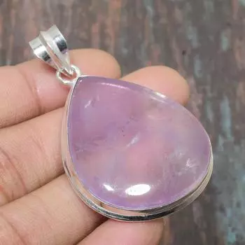 Подвеска из стерлингового серебра 925 пробы с шалфеем и аметистом, удивительная ювелирная подвеска ручной работы 2.44 Inches фиолетовый