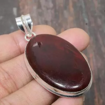 Подвеска из стерлингового серебра 925 пробы с красным лабрадоритом и удивительным ювелирным изделием ручной работы 2.17 Inches
