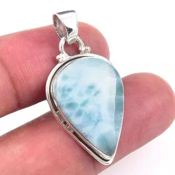 Подвеска из стерлингового серебра 925 пробы с драгоценным камнем Natural Republic Larimar 1,25 i2a88