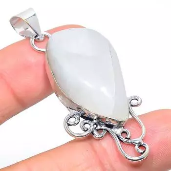 Подвеска из стерлингового серебра 925 пробы с натуральным аквамарином ручной работы 2,29 дюйма c6C92