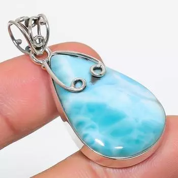 Подвеска из стерлингового серебра 925 пробы с драгоценным камнем Natural Republic Larimar 1,75 V9m27