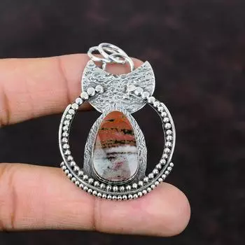 Подвеска из стерлингового серебра 925 пробы с океаном, уникальные ювелирные изделия, красивая подвеска ручной работы, ювелирные изделия из драгоценных камней, подарок для женщин, эффектные ювелирные изделия