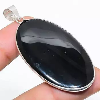 Подвеска из стерлингового серебра 925 пробы с натуральным полосатым камнем ручной работы 2,40 дюйма g7r38