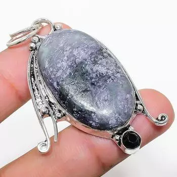 Подвеска из стерлингового серебра 925 пробы с натуральным каммереритом и шпинелью 2,36 дюйма o2o06