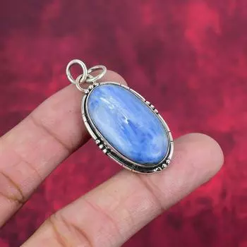 Подвеска из стерлингового серебра 925 пробы с кианитом, ювелирные изделия с подвеской из драгоценных камней ручной работы, подарки для жены, абсолютно новый кулон 1.77 Inches розовый