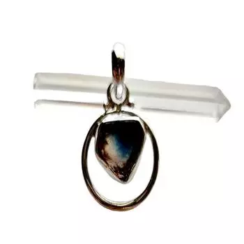 Подвеска из стерлингового серебра 925 пробы с натуральным синим арбузным турмалином, Gift030