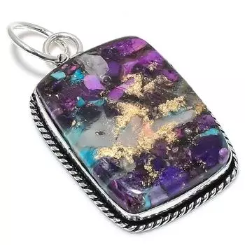 Подвеска из стерлингового серебра 925 пробы с драгоценным камнем Spiny Oyster 2,21 дюйма d5G15