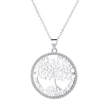 Подвеска из стерлингового серебра 925 пробы с листьями, полое Древо жизни, корейский стиль, стильные простые и универсальные серебряные аксессуары 925