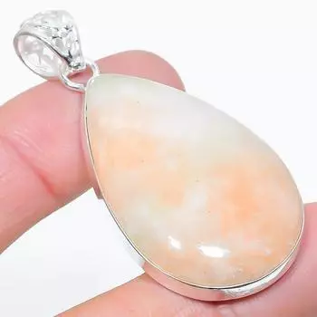 Подвеска из стерлингового серебра 925 пробы с натуральным оранжевым серафинитом 2,17 дюйма O1n91