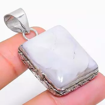 Подвеска из стерлингового серебра 925 пробы с натуральным радужным лунным камнем 1,77 дюйма W2Y59