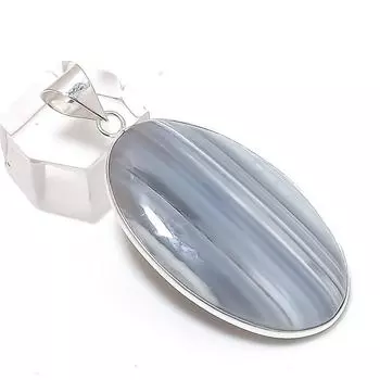 Подвеска из стерлингового серебра 925 пробы с натуральным опалом Owhyee 2,17 дюйма W5B92