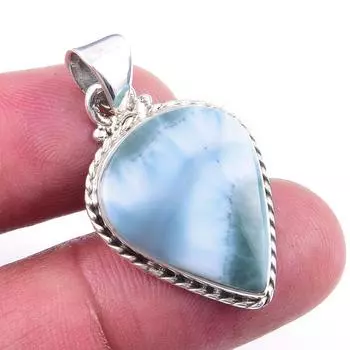 Подвеска из стерлингового серебра 925 пробы с ларимаром Natural Republic 1,25 D7Y79