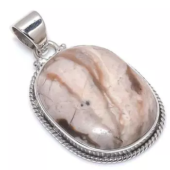 Подвеска из стерлингового серебра 925 пробы с натуральным камнем в виде дикой лошади 1,50 дюйма y0o12