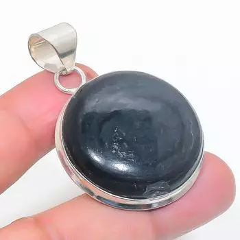 Подвеска из стерлингового серебра 925 пробы с натуральным черным тигровым глазом 1,97 дюйма d2R11