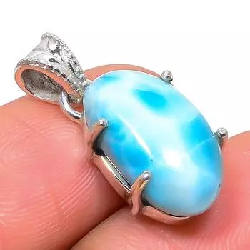 Подвеска из стерлингового серебра 925 пробы с ларимаром Natural Republic 1,06 дюйма K4o36