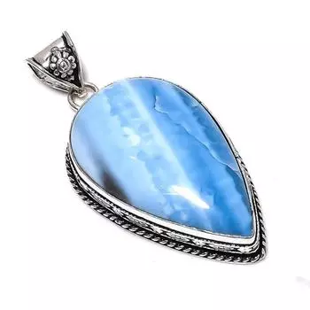 Подвеска из стерлингового серебра 925 пробы с натуральным опалом Owhyee ручной работы 2,64 дюйма n7U44