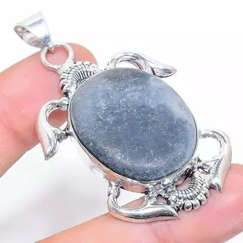 Подвеска из стерлингового серебра 925 пробы с натуральным солнечным камнем и драгоценным камнем Лолит 2,17 дюйма b7B87