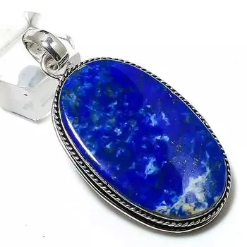Подвеска из стерлингового серебра 925 пробы с натуральным лазуритом 2,40 дюйма P5J71