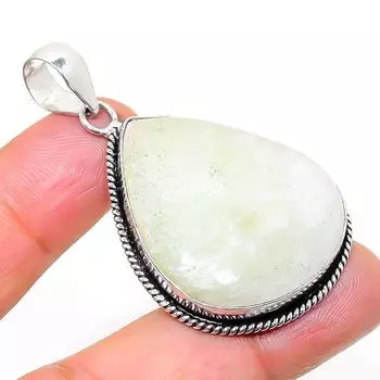 Подвеска из стерлингового серебра 925 пробы с натуральным оранжевым серафинитом 2,05 дюйма w9d22