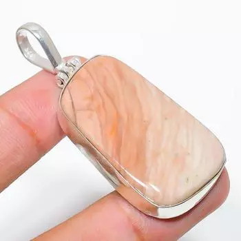 Подвеска из стерлингового серебра 925 пробы с натуральным доломитом ручной работы 2,29 дюйма b4T39