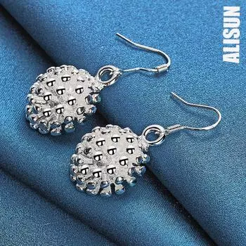 Подвеска из стерлингового серебра 925 пробы с коралловым фейерверком, серьги для пирсинга, модные свадебные украшения 1.40*1.40cm