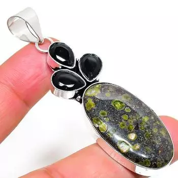 Подвеска из стерлингового серебра 925 пробы с натуральным камнем Гогунджула и шпинелью 2,80 дюйма D7r86