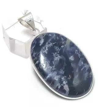 Подвеска из стерлингового серебра 925 пробы с натуральным содалитом 1,97 дюйма T2l47