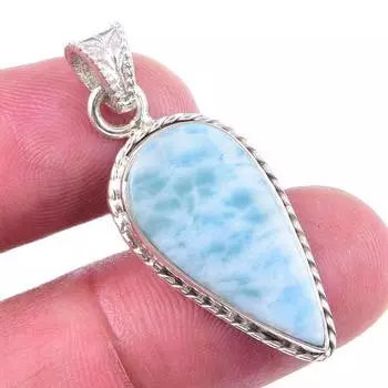 Подвеска из стерлингового серебра 925 пробы с драгоценным камнем Natural Republic Larimar 1,25 s2n48