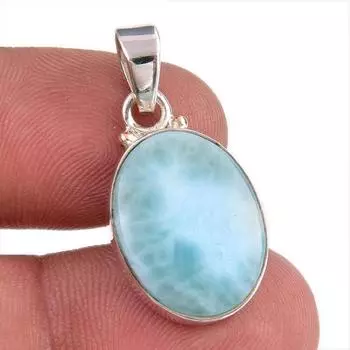 Подвеска из стерлингового серебра 925 пробы с драгоценным камнем Natural Republic Larimar 1,25 R0D91
