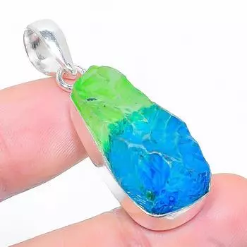 Подвеска из стерлингового серебра 925 пробы с натуральным двухцветным драгоценным камнем друзой 1,77 дюйма m0I43