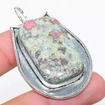 Подвеска из стерлингового серебра 925 пробы с драгоценным камнем RubyFuchsite, 2,05 дюйма, j5Y35