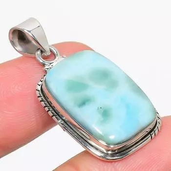 Подвеска из стерлингового серебра 925 пробы с драгоценным камнем Natural Republic Larimar 1,50 Z0e91