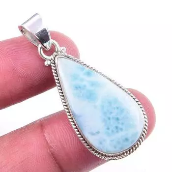 Подвеска из стерлингового серебра 925 пробы с драгоценным камнем Natural Republic Larimar 1,75 O6w65