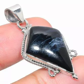 Подвеска из стерлингового серебра 925 пробы с натуральным драгоценным камнем Питерсит 1,50 дюйма F6k41