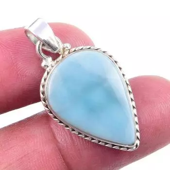 Подвеска из стерлингового серебра 925 пробы с драгоценным камнем Natural Republic Larimar 1,25 Z7Y93
