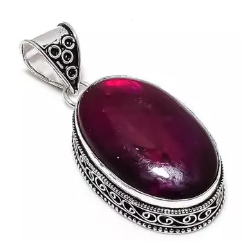 Подвеска из стерлингового серебра 925 пробы с фиолетовым лабрадоритом, ручная работа, 2,25 дюйма, d2B89