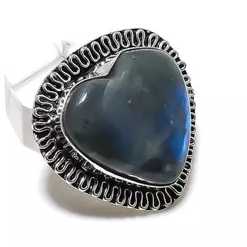 Подвеска из стерлингового серебра 925 пробы с драгоценным камнем лабрадоритом 1,42 дюйма a9o72