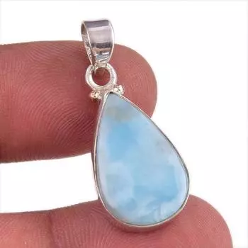 Подвеска из стерлингового серебра 925 пробы с драгоценным камнем Natural Republic Larimar 1,25 a1L81