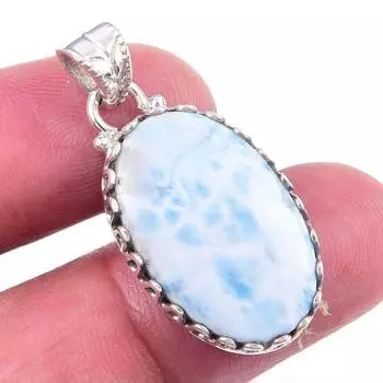 Подвеска из стерлингового серебра 925 пробы с драгоценным камнем Natural Republic Larimar 1,50 j1s08