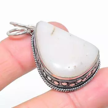 Подвеска из стерлингового серебра 925 пробы с натуральным радужным лунным камнем, размер 1,89 дюйма, D2T72