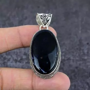 Подвеска из стерлингового серебра 925 пробы с драгоценным камнем содалитом 2,25 дюйма K5R75