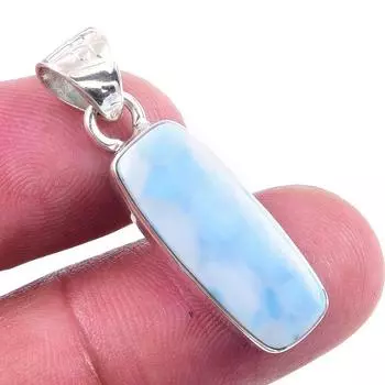 Подвеска из стерлингового серебра 925 пробы с драгоценным камнем Natural Republic Larimar 1,25 L9O40
