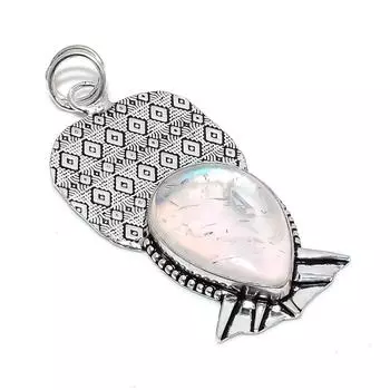 Подвеска из стерлингового серебра 925 пробы с натуральным мистическим топазом ручной работы 2,80 дюйма U0f89