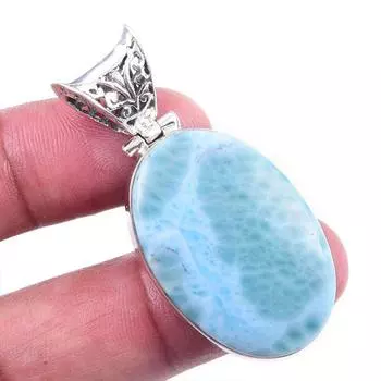 Подвеска из стерлингового серебра 925 пробы с драгоценным камнем Natural Republic Larimar 1,75 y8r81