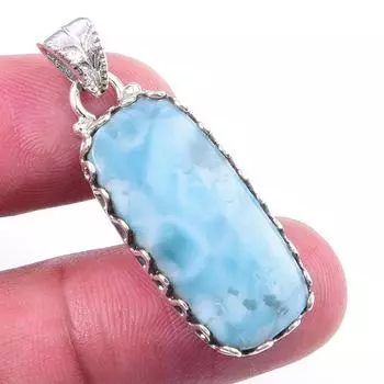 Подвеска из стерлингового серебра 925 пробы с ларимаром Natural Republic 1,50 L3U06