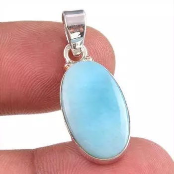 Подвеска из стерлингового серебра 925 пробы с драгоценным камнем Natural Republic Larimar 1,25 V9d58